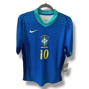 Nike Brazil Away Soccer Blue and Yellow Neymar Jr. Men's Jersey. #10 - Picture 1 of 9
