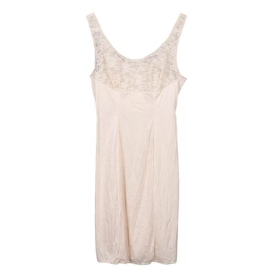 Henson Kickernick VTG Slip 32 Womens Lace Cream Beige Nylon Nightgown - Image 1 of 4