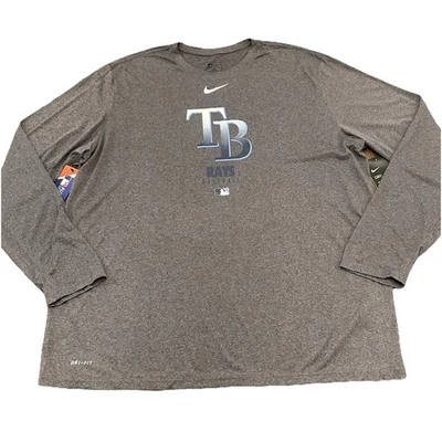NWT Nike Tampa Bay Rays Engineered Dri-Fit Long Sleeve Shirt Size Men's XXL - Image 1 of 4
