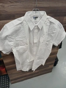 NEW Edwards Short Sleeve Work Shirt, 3x, White Cotton Blend, Large Men, Big - Picture 1 of 1