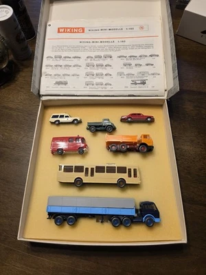MERCEDES-BENZ VINTAGE WIKING WERBE SET 1:87 WITH 7 MODELS MINT BOXED 1976 - Image 1 of 2