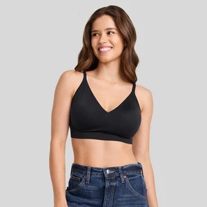 NWT: Jockey Generation™ Seamfree® Light Lift Bralette Wireless- Black L: - Picture 1 of 1