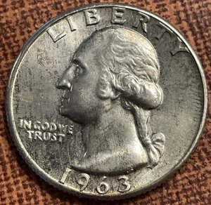 Washington Quarter BU 1963 - sin circular 90 % plata - (lote 245) - Imagen 1 de 2