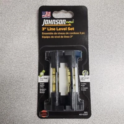 = Johnson 3" Line Level Set Easy Read Lightweight Frame 585 40-0207 - Image 1 of 4
