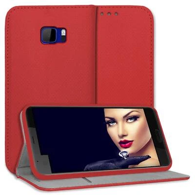 Custodia protettiva a libro per HTC U Ultra Cover Bookstyle Case rosso - Immagine 1 di 4
