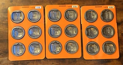 3 Bradshaw Monster Cookie Mold 6 Cavities Monsters Halloween - Make 18 At Once - Image 1 of 4
