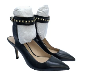 Zara Nero Pelle Scarpe Eleganti con Tacco Borchie UK5 EUR38 US7.5 Ref 2211 201 - Foto 1 di 4