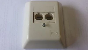 Isdn-Westernsteckdose RJ45 Ap 2-fach 8 Pôles 8 Stk. 1219 - Picture 1 of 2