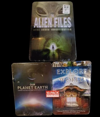 THE ALIEN FILES UFOS UNDER INVESTIGATION limited ED Tin Box Set Planet Earth  Foto 1 de 4