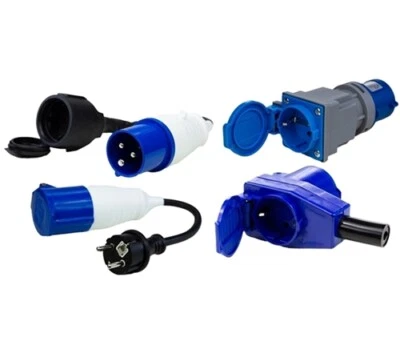 CEE Adapter Camping Stromadapter CEE Stecker Schuko Steckdose CEE Winkelkupplung - Bild 1 von 4