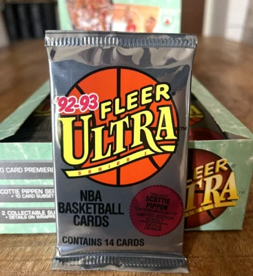 1992-93 FLEER ULTRA NBA Basketball (Series 1) 🏀 PACK 14 Cards JORDAN PIPPEN OVP - Bild 1 von 4