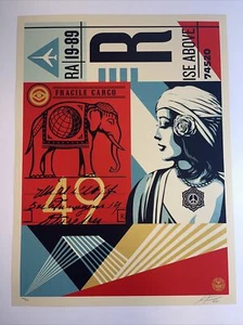 Shepard Fairey Obey Fragile Cargo Signed Art Print Poster - Picture 1 of 7