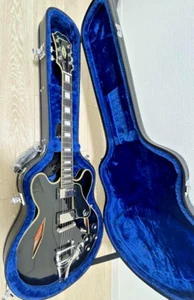 Epiphone Shinichi Ubukata ES-355 Custom Bigsby ver.02 Ébano con estuche rígido JPN - Imagen 1 de 8
