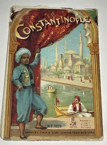 SMALL RARE VICTORIAN DIE CUT SCRAP CONCERTINA BOOKLET OF CONSTANTINOPLE - Picture 1 of 7