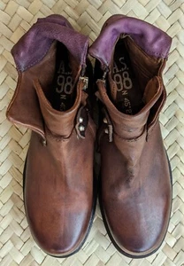 AS98 Womens Zip Up Leather Boots Brown Size 36 EU | 6 US | 3 UK - Picture 1 of 12