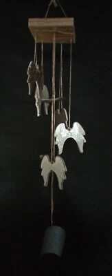 Angel Wing Wind Chimes Hall Pottery Ceramic  - Image 1 of 4