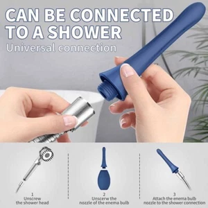 245ML Anal Cleaner Douche Vaginal Douche Enema Bulb Shower Water Bottle Reusable - Picture 1 of 19