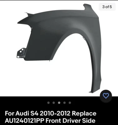 Para Audi S4 2010-2012 Substitua o para-lama dianteiro lateral do motorista AU1240121PP - Imagem 1 de 3