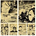 Japanese Black and White Juvenile Anime Retro Kraft Paper Poster of Demon Slayer