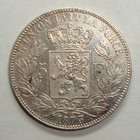 1873 BELGIUM FIVE 5 FRANCS LEOPOLD II SILVER WORLD COIN