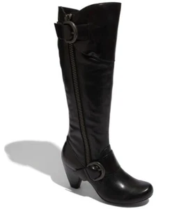 Born Crown Delphini schwarze bequeme modische Lederreitstiefel 240 $ Größe 5,5 EU 36 - Bild 1 von 12