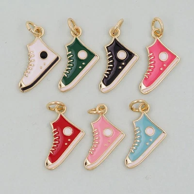 Dijes de zapatos de oro, colgante de zapatos lleno de oro de 18 quilates para suministros para hacer joyas hágalo usted mismo Foto 1 de 4