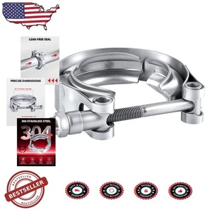 Heavy Duty 1.75" Stainless Steel V-Band Clamp - Turbo Downpipe Muffler - Picture 1 of 8