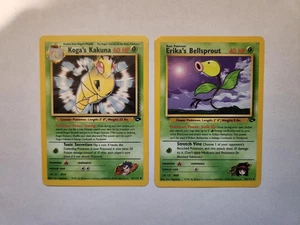 Pokemon Sfida Palestra KOGA'S KAKUNA 47/132 - QUASI NUOVO / Erika's Bellsprout 38/132 LP - Foto 1 di 6