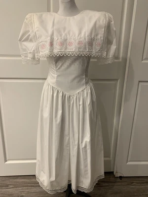 Vestido Gunne Sax Jessica McClintock Cottagecore Prairie vitoriano tamanho 7/8 - Imagem 1 de 4