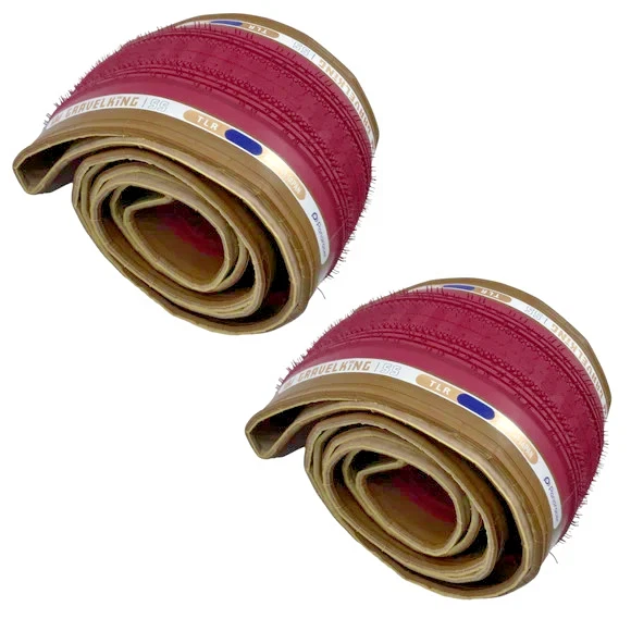 PAR de pneus Panaracer Gravelking SS 700 x 45 cascalho passeio bicicleta de estrada cranberry - Imagem 1 de 1