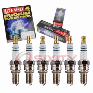 6 pc DENSO 5366 Iridium Power Spark Plugs for IU27A 3521 Ignition Wire px - Picture 1 of 5