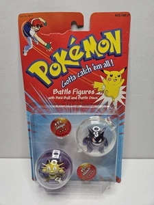 Hasbro Pokemon Battle Figures Translucent Gengar & Meowth Poke Ball New Read - Picture 1 of 9