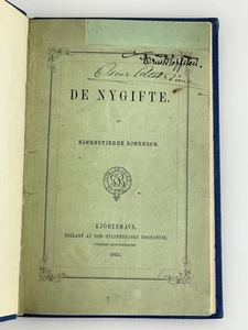 De Nygifte Bjørnstjerne Bjørnson 1865 Hardbound in Wraps Scarce 1st Ed - Picture 1 of 14