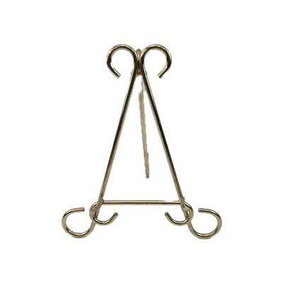 Caballete soporte de exhibición de libros placa de metal tono dorado/latón ornamentado vintage Foto 1 de 4