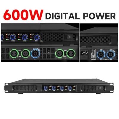 High-Tech 5200W 4-Channel Class D Digital Power Amplifier 5200-Watts PEAK Output - Image 1 of 4