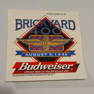 Brickyard 400 1996 Indianapolis Motor Speedway Budweiser Aufkleber - Bild 1 von 3
