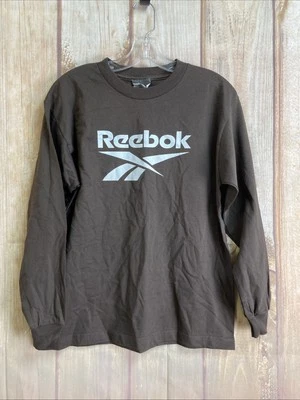 Camiseta Reebok Logo Marrón Manga Larga Talla Grande **leer**  Foto 1 de 4