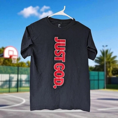 Just God God is Dope jesus christian T-shirt size S basketball just do it nike - Image 1 of 4