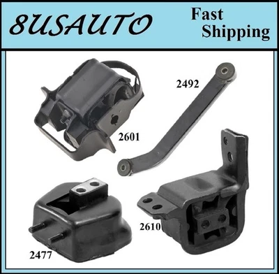 4 PCS MOTOR & TRANS MOUNT FIT PONTIAC GRAND AM, SUNBIRD 1.8L & 2.0L - Image 1 of 4
