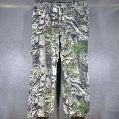 Pantalones de mezclilla camuflados MOSSY OAK Mo Mountain Country para hombre 38/32 caza ciervos madera Foto 1 de 4