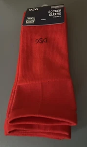 DSG Adult Soccer Leg Sleeves Size L/XL  2 Pack NEW Bright Red - Picture 1 of 4