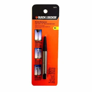 Black & Decker #4 Screw Extractor with 1/4" Bit Part No. 16274, 028874162747 - Picture 1 of 2