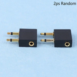 2PCS Portable Aviation Headset Conversion Plug Plane Seat Headphones Socket _ou - Photo 1/12