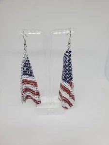 Pendientes Bandera Americana para Mujer 4 de Julio Día de la Independencia Aguja Gota - Imagen 1 de 2