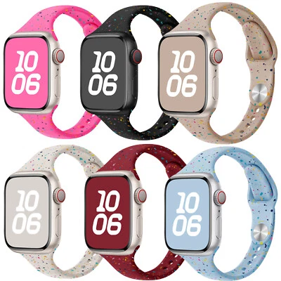 For Apple watch Series 10/9/8/7/SE/6/5/4 Unisex Silicone Sport Watch Band Strap - Image 1 of 4