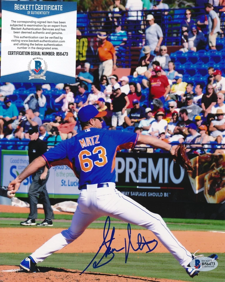 Steven Matz Signed Autographed New York Mets 8x10 Photo Beckett Authenticated - Image 1 of 1