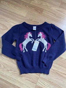 Gymboree Horse Navy Sweater Size S (5-6) - Picture 1 of 7