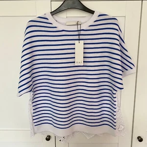 Oui Striped Shirt Sleeve Knit - Picture 1 of 2