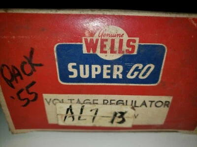 NORS WELLS AL7-13 VOLTAGE REGULATOR 55 PACKARD 12V - Image 1 of 4