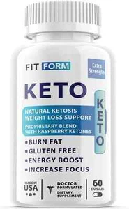 Fit Form keto Diet Pills,Weight Loss,Fat Burn,Appetite Control Supplement Pack 2 - Picture 1 of 3